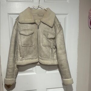 Hollister Off-White Shearling Jacket